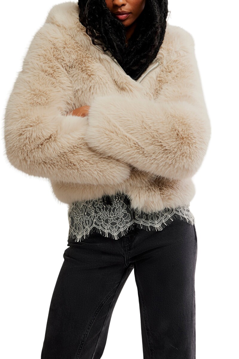 CHAQUETA PELO Marfil
