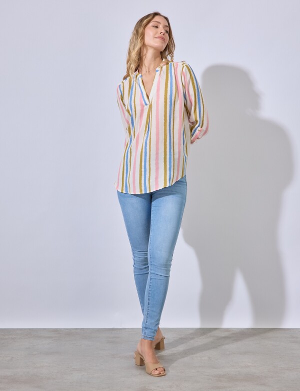 Blusa Lineas CRUDO/MULTI