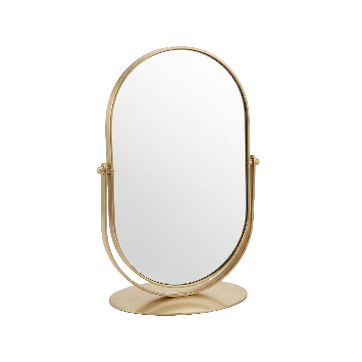 ESPEJO OVAL DORADO 25X27CM 