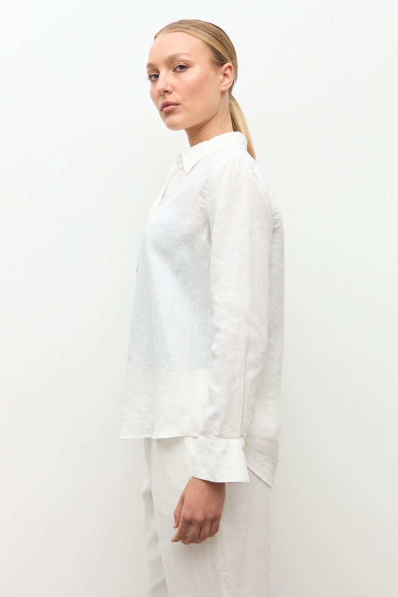 Camisa 100% Lino blanco