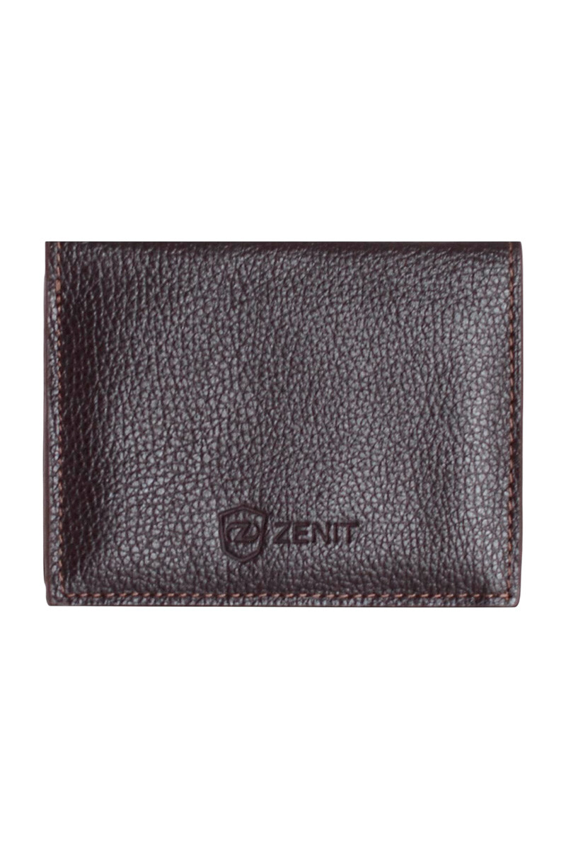 BILLETERA CORTA CUERO CAFÉ 