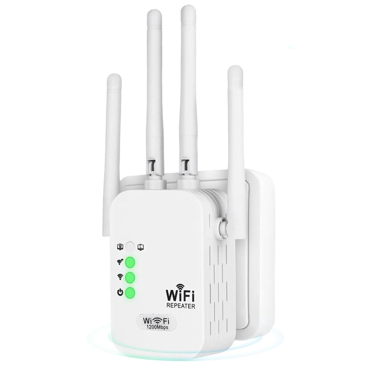 Extensor Wifi Repetidor Doble Banda Router Modem 4 Antenas - Variante Color Blanco 