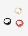 Sets Anillos Esmalte Set De Anillos - Dorado