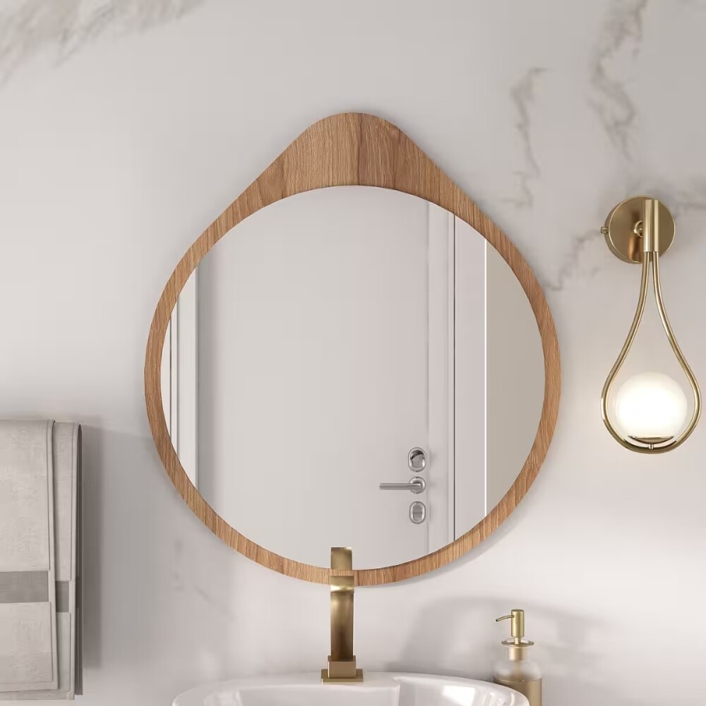 Mueble de baño suspendido Milena 78 cm Avellana/Catedral con bacha y espejo Mueble De Baño Suspendido Milena 78 Cm Avellana/catedral Con Bacha Y Espejo