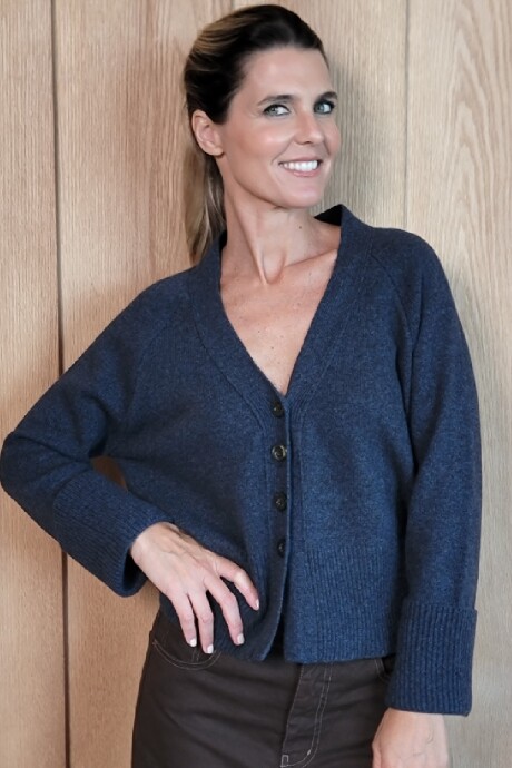 Cardigan Angostura Azul Marino