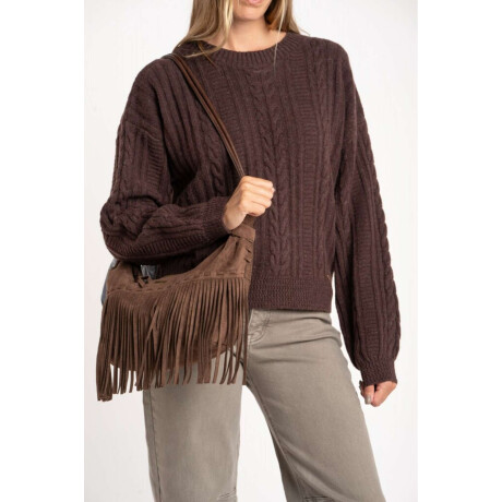 Sweater Texturado Lana Chocolate