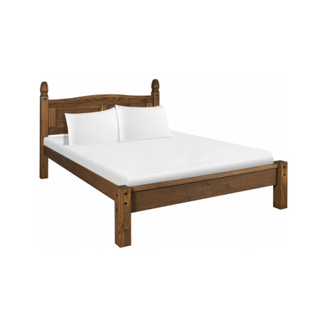 CAMA 2 PLAZAS MADERA MARRON MEX