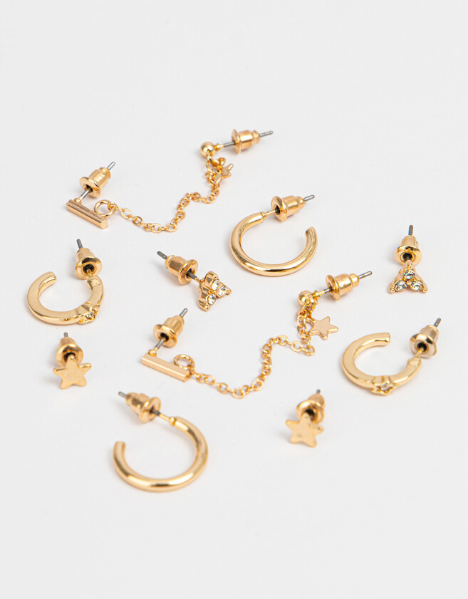 Aros Sets Con strass Set De Aros Con Strass - Dorado