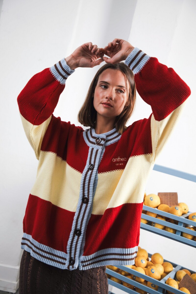 Cardigan New Glory - Rojo PRE ORDEN 