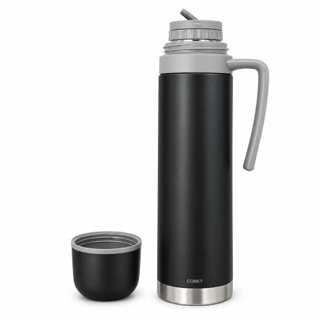 Termo Ac. Inox 0,50Lts Manija Pico Cebador Paris Comet Negro
