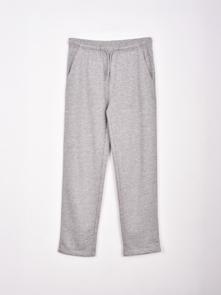 PANTALÓN FELPA RECTO GRIS MELANGE M