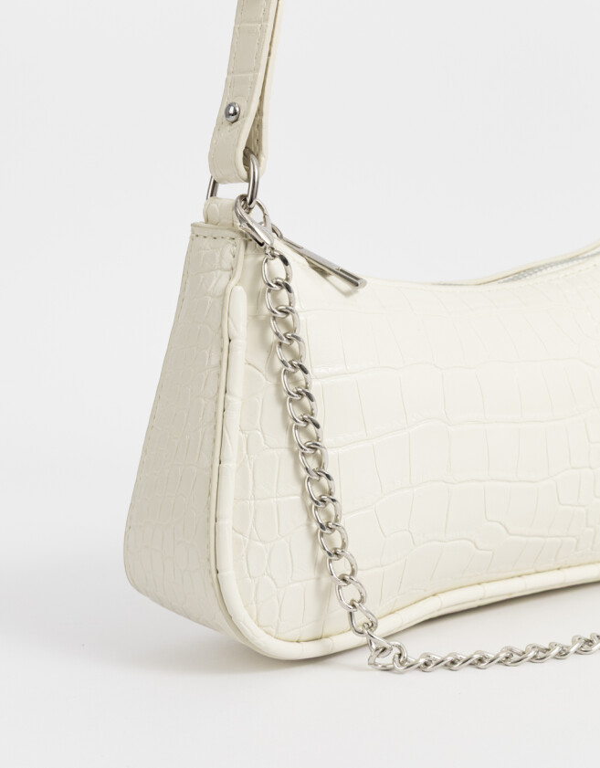 Bandoleras Bandolera Efecto Croco - Blanco Crudo