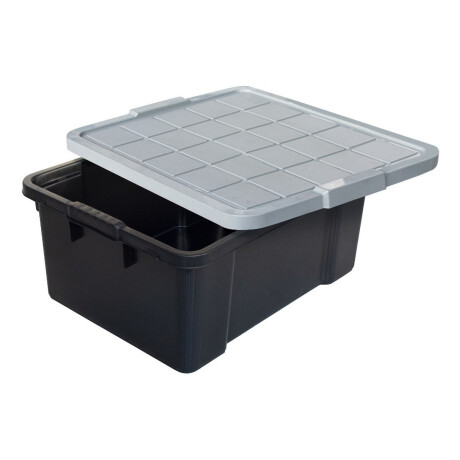 Caja Cesto Canasto Organizador Multiuso Con Tapa 25lts-negro Caja Cesto Canasto Organizador Multiuso Con Tapa 25lts-negro