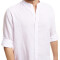 Camisa m/l lino blanco