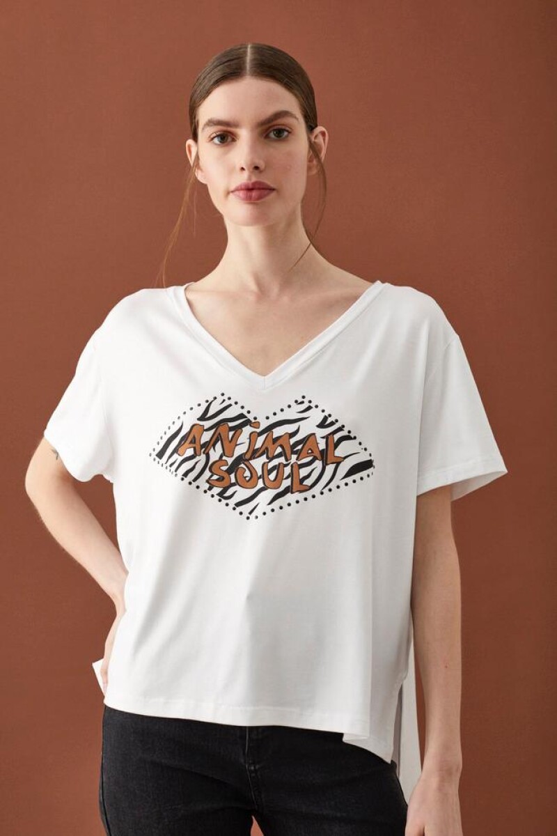 REMERA ANIMAL SOUL - BLANCO 