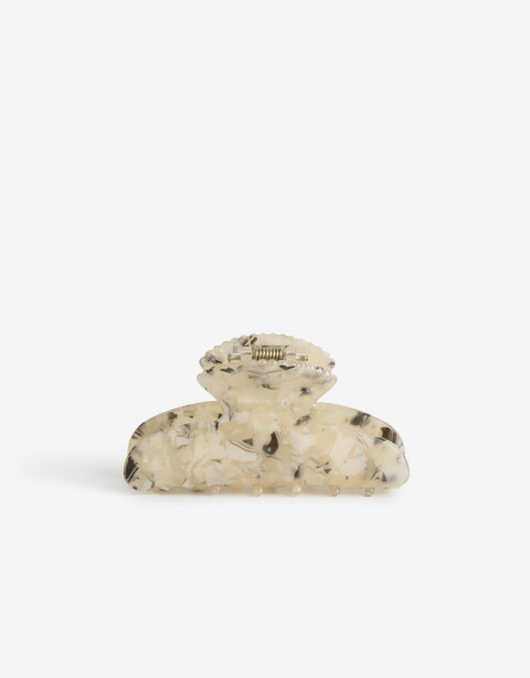 Broche Acrilico Broche Acrílico Caracol - Blanco Crudo