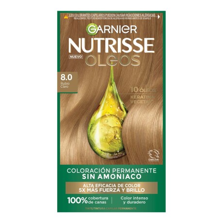 Tinta Garnier Nutrisse Óleo Sin Amoníaco Nº8 Rubio Claro | Cobertura Total y Nutrición Profunda Tinta Garnier Nutrisse Óleo Sin Amoníaco Nº8 Rubio Claro | Cobertura Total y Nutrición Profunda