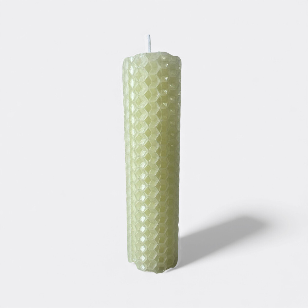 Vela De Miel Gruesa De Colores - Blanco 