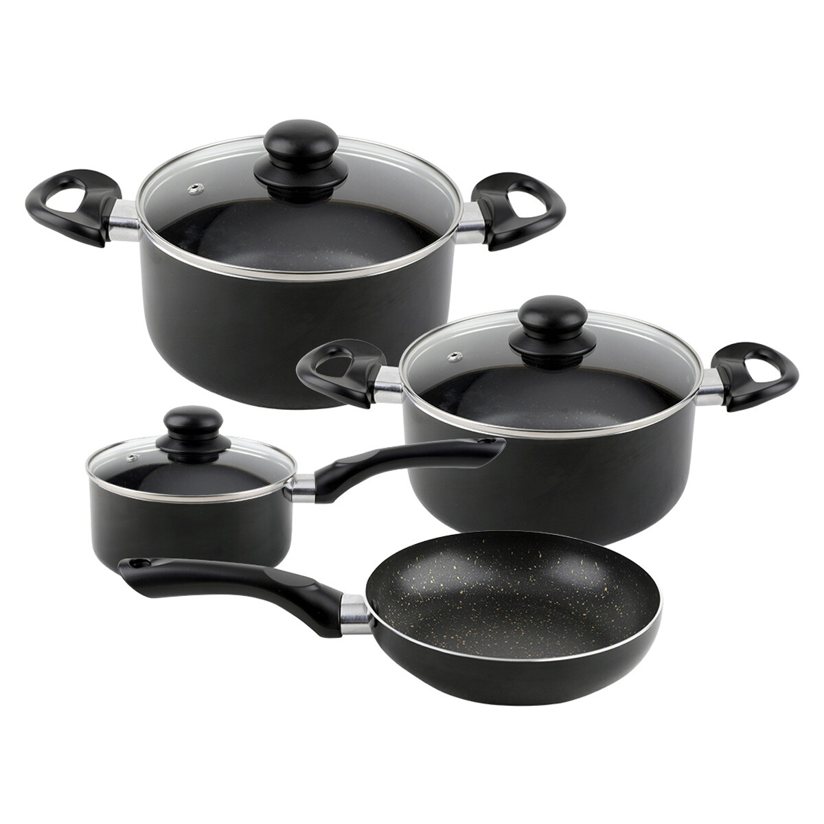 BATERIA DE COCINA CUORI 7 PIEZAS MODELO BLACK 
