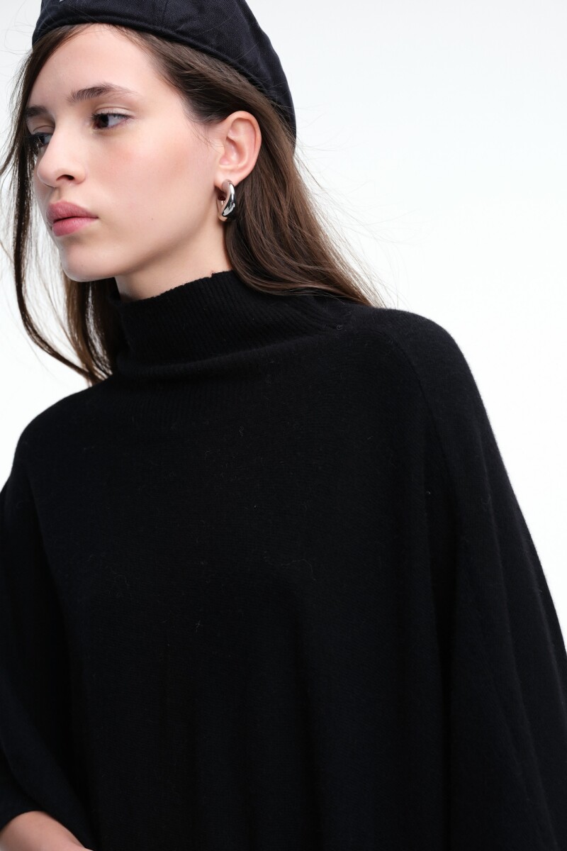 PONCHO TEJIDO Negro