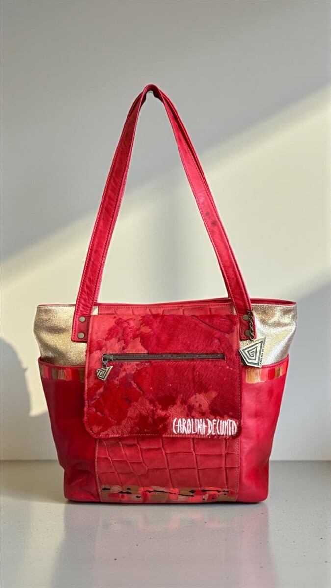 Cartera NIKKI Roja Con Arte 