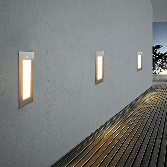 Luminaria de embutir LED cálida 2W IP65 110x45mm IX4807