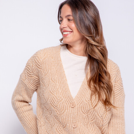 CARDIGAN CHERRY Beige Oscuro