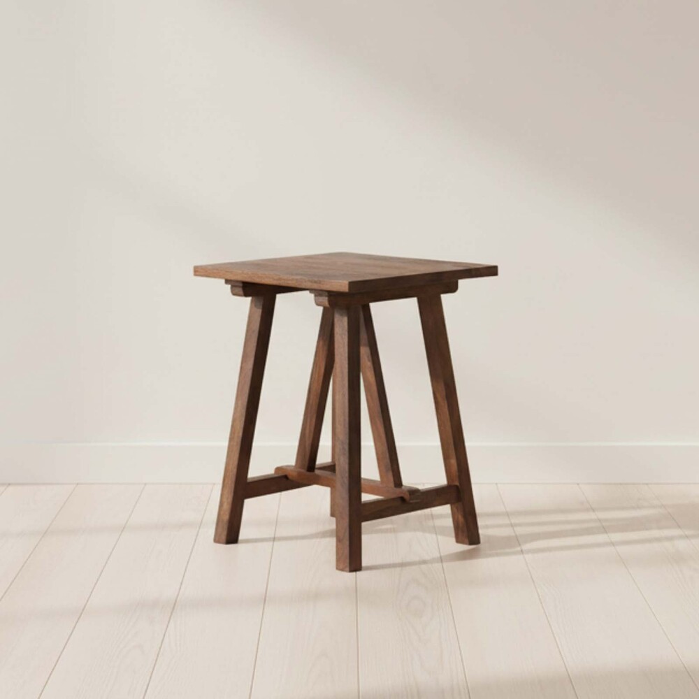 MESA DE LIVING LATERAL - ARRIME MADERA-DE-MANGO MARRON FARM CASTAÑO