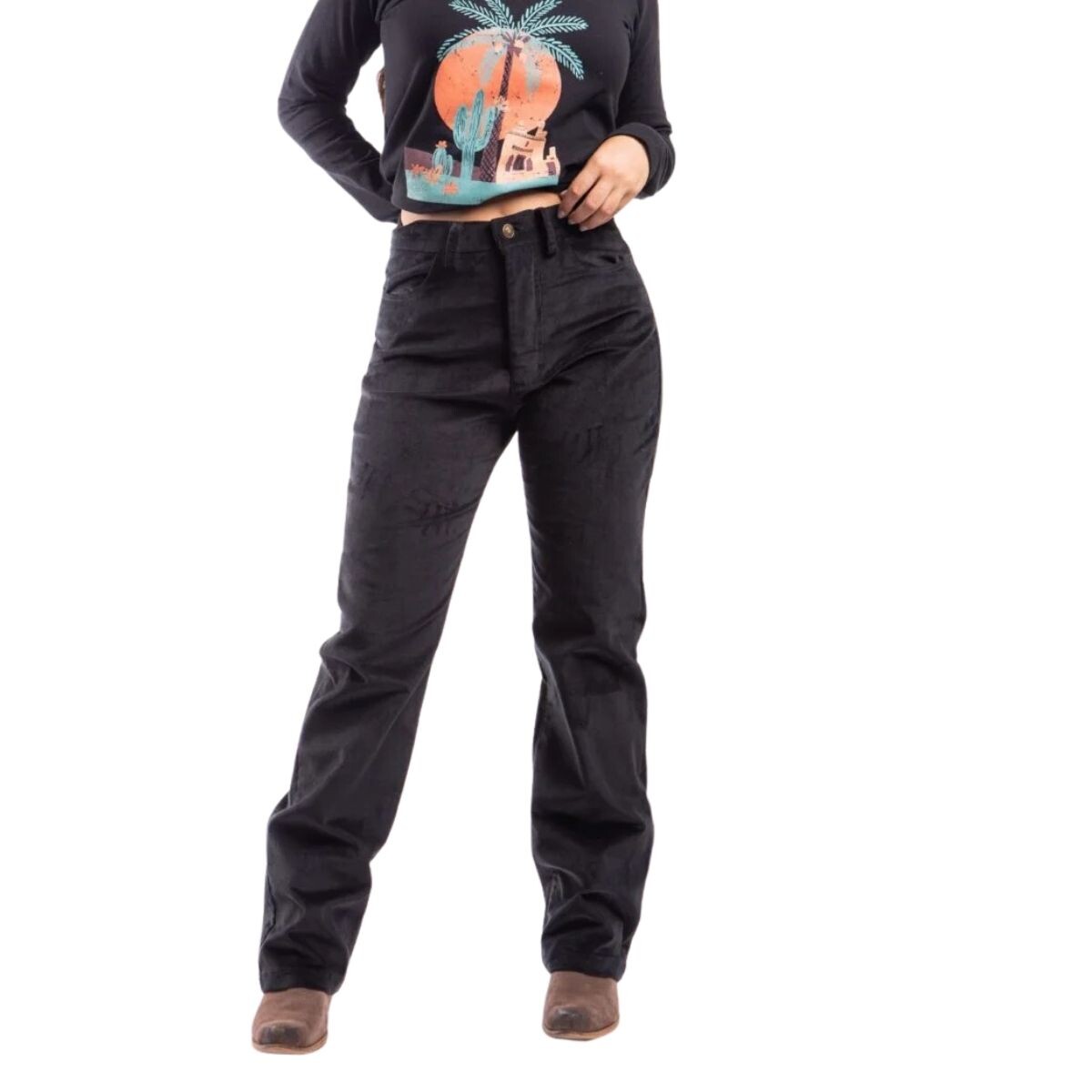 PANTALON PANA S-XXL - NEGRO 
