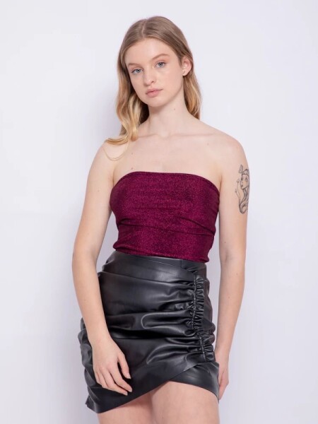 TOP PIECE OF CAKE DOLCE LUREX BANDO FUCSIA