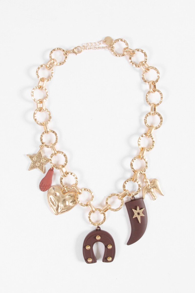 Collar cadena charrua dorado