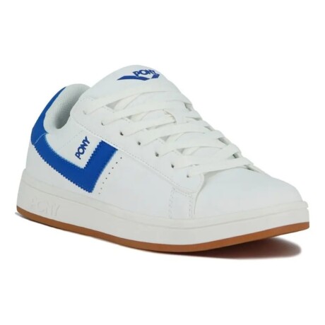Championes Pony Lifestyle Square Pu Hombre Blanco-Azul
