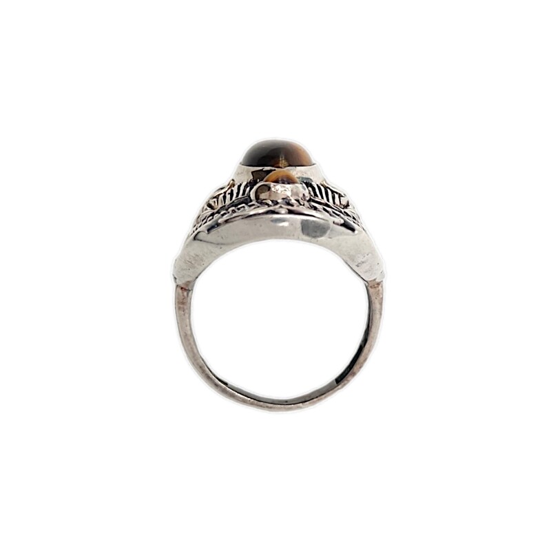 Anillo Trilogy-Plata 925-Piedra Ojo de Tigre-AN3110 conpiedra