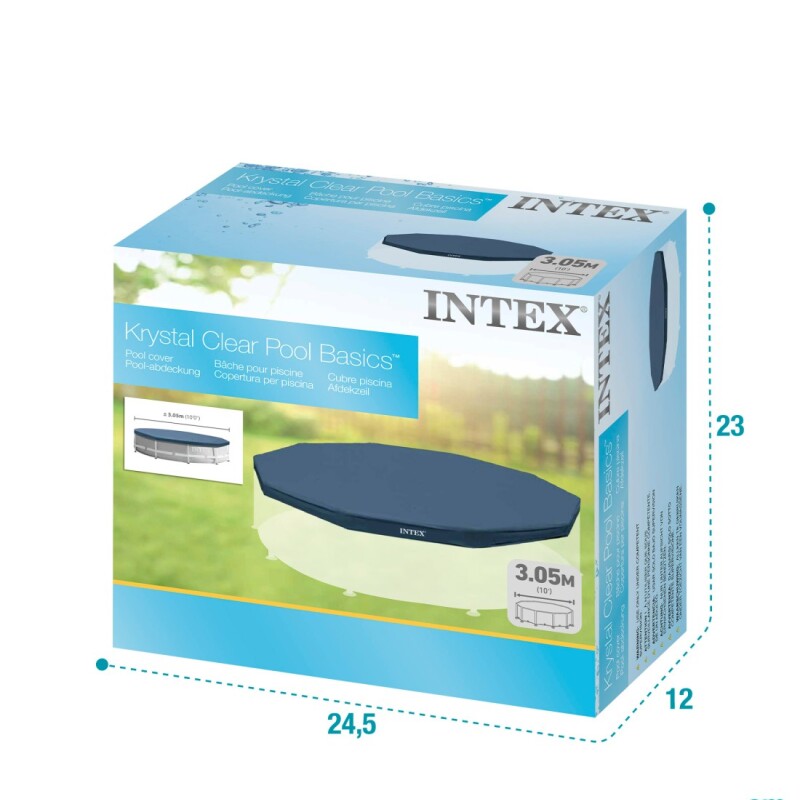 INTEX COBERTOR LONA PARA PISCINA ESTRUCTURAL DIÁMETRO 3.05 METROS Intex Cobertor Lona Para Piscina Estructural Diámetro 3.05 Metros