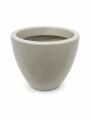 MACETA REDONDA BAJA PLASTICA 30X22 BEIGE