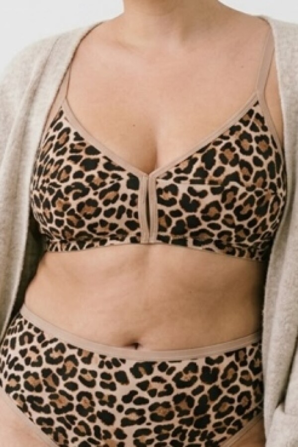 Soutien Comfort ECO – Copa soft sin aro, soporte amplio y adaptable Animal Print