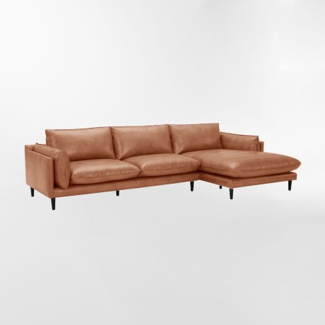SOFA CON CHAISE PATAGONIA Cognac - DERECHO