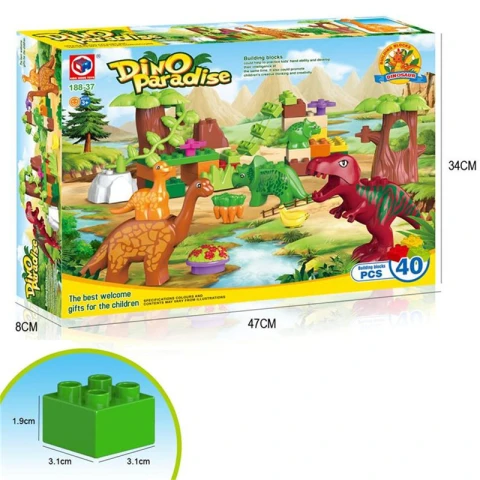 Bloques para Armar 40 piezas Dinosaurio U