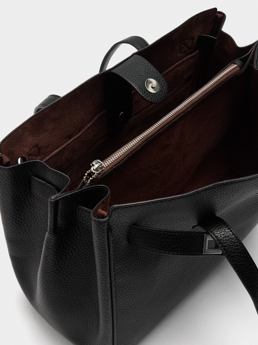 Bolso Para Portátil Con Textura negro