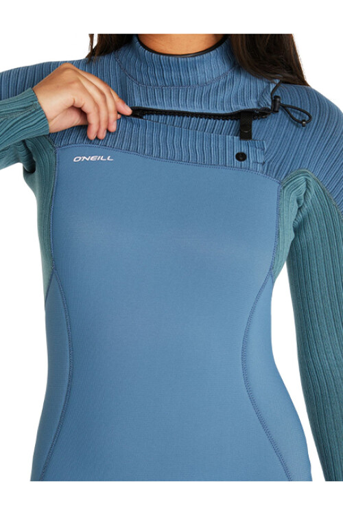 Hyperfreak Dama 4/3+ mm - Chest Zip Full Wetsuit Celeste