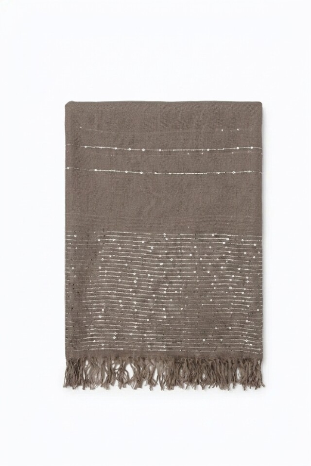 Pashmina brillos topo