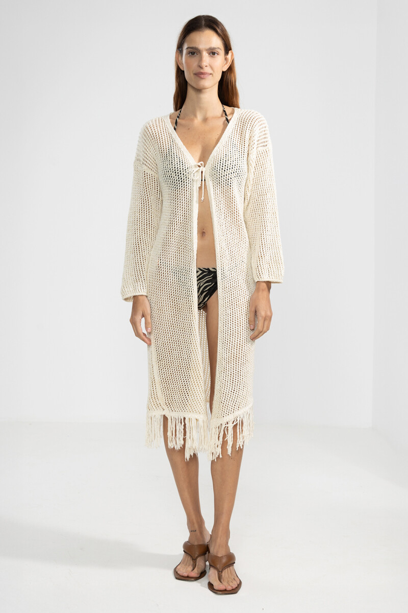 FRINGES CARDIGAN Cream