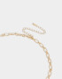Cadena Corta con Dije Con flores Collar Corto Con Flores - Dorado
