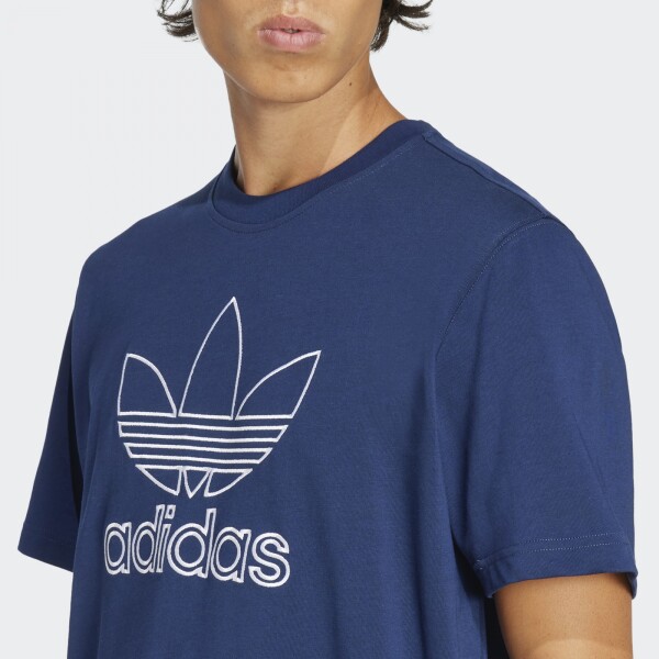 Remera Adidas Adicolor Outline Trifolio Azul