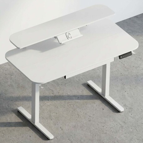 ESCRITORIO REGULABLE METAL-Y-MDF BLANCO AILERON