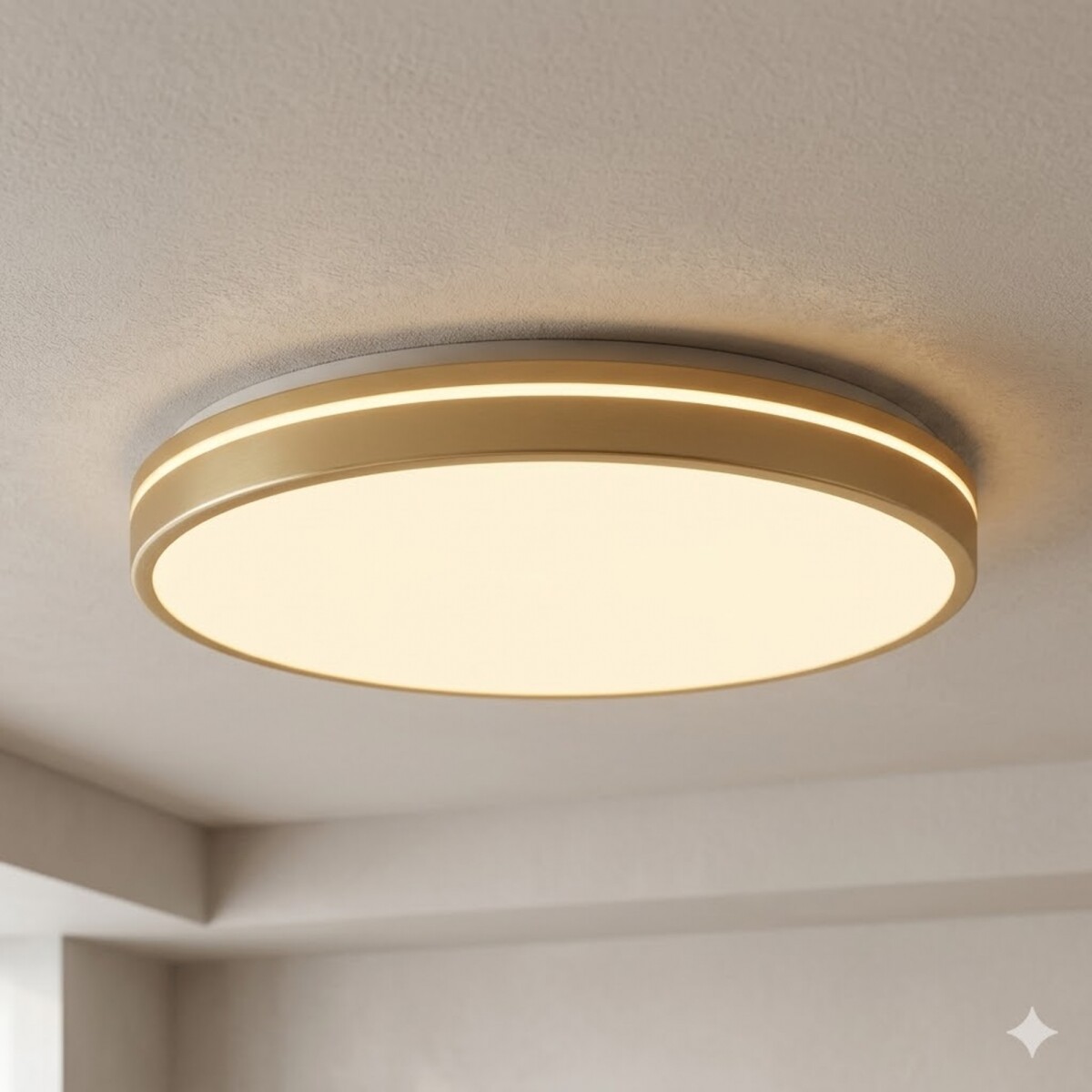 Plafón LED de diseño, Dimerizable 40W y 50CM - DORADO 