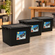 Set x3 Caja Organizadora 56 Lts NEGRO