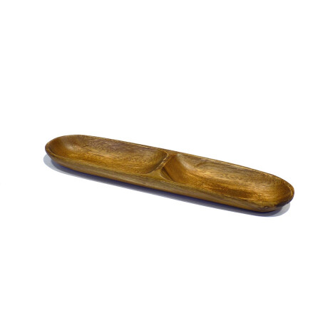Copetinero Oval 2 Divisiones 33*7.5*2.5Cm Madera