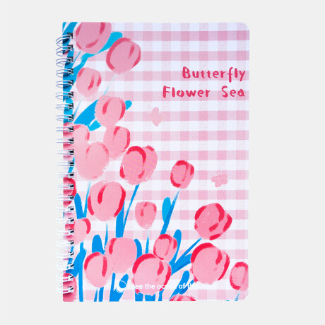 Libreta A5 Estampada Diseño Rosa 11