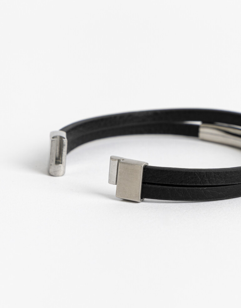 Pulseras Flexibles PU Pulsera Flexible Men´s Collection - Plateado